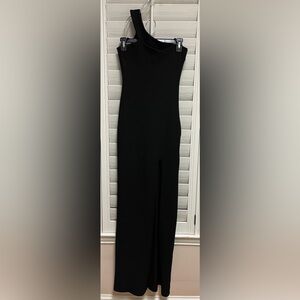 Nookie Black One-Shoulder Maxi Dress
